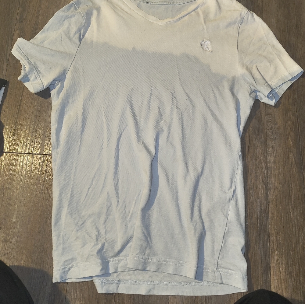 Blue colour block shirt